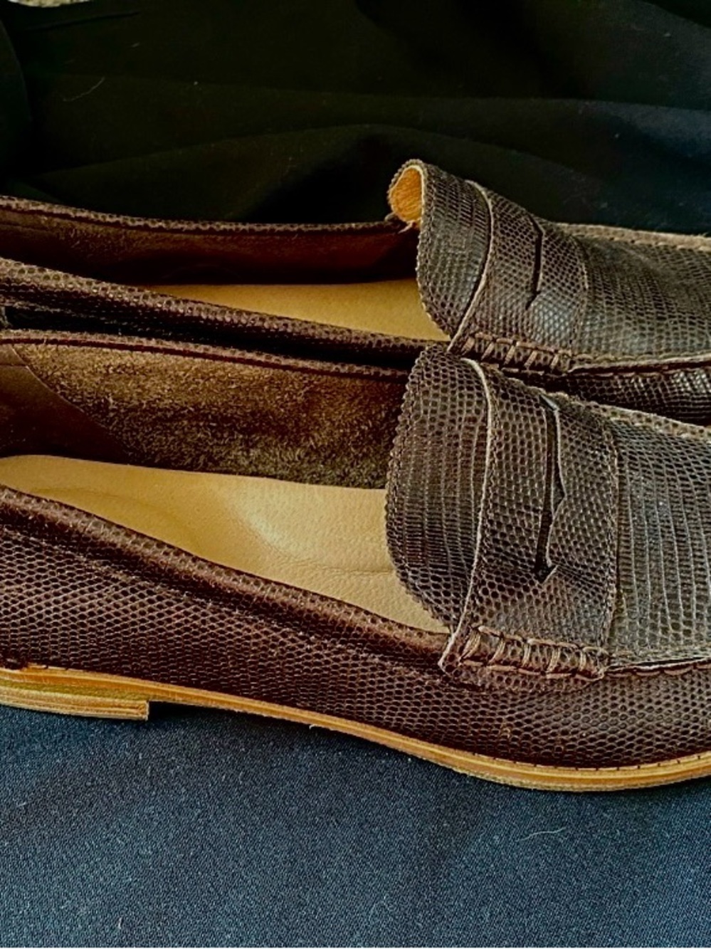 Excellent Cond. SPERRY Lizard Penny Loafers - Picture 3 of 6